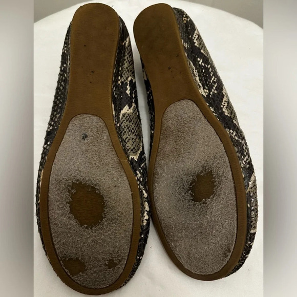 Women’s Nine West Snakeskin Patterned Flats Size 10 - Picture 5 of 6